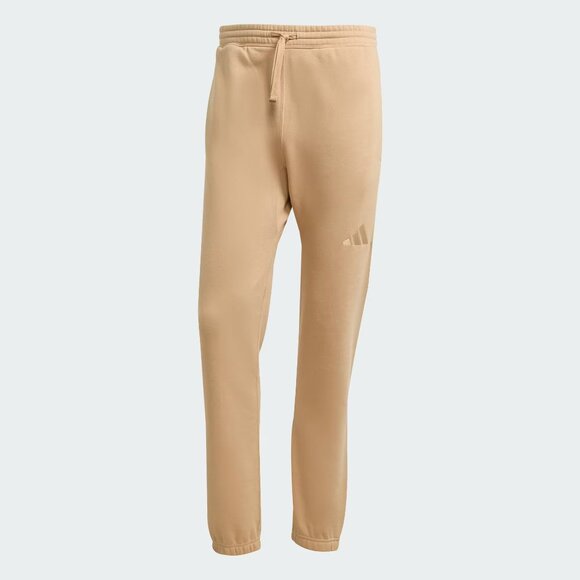 NWT Large Adidas ALL SZN Fleece Regular Tapered Pants Warm Sandstone Joggers - Picture 4 of 6